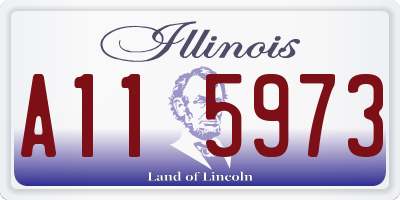 IL license plate A115973