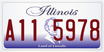 IL license plate A115978