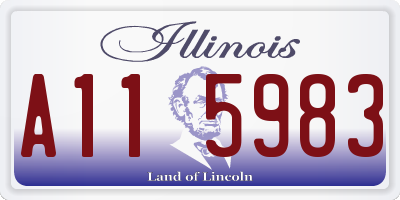 IL license plate A115983