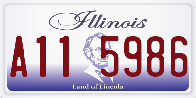 IL license plate A115986