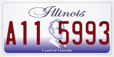 IL license plate A115993