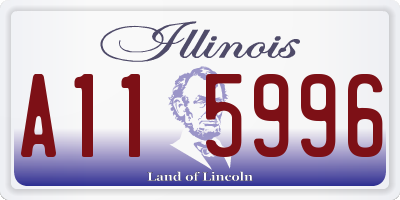 IL license plate A115996