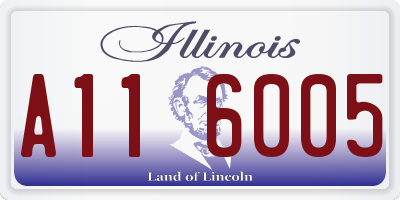 IL license plate A116005