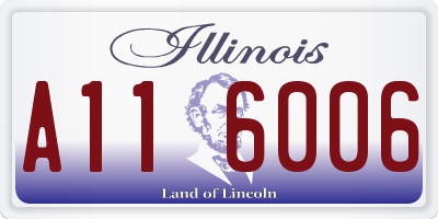 IL license plate A116006