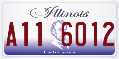 IL license plate A116012