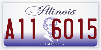 IL license plate A116015