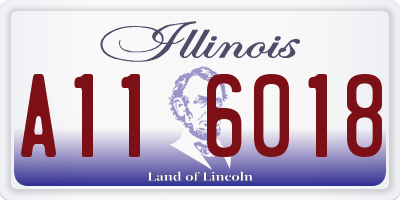 IL license plate A116018