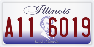 IL license plate A116019