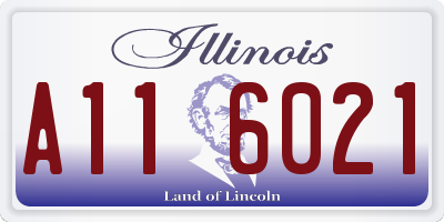 IL license plate A116021