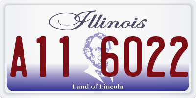 IL license plate A116022