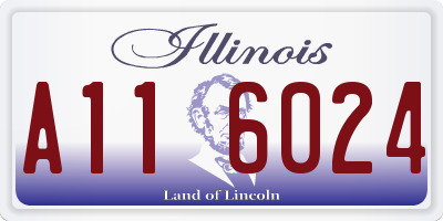 IL license plate A116024