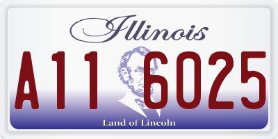 IL license plate A116025