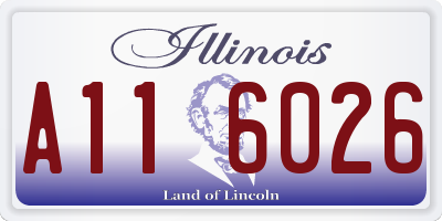 IL license plate A116026