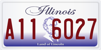 IL license plate A116027