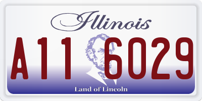 IL license plate A116029