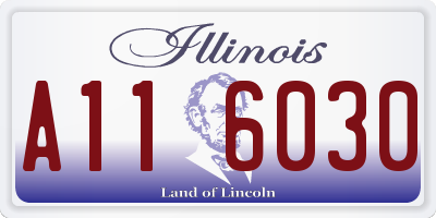 IL license plate A116030