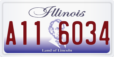IL license plate A116034