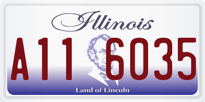 IL license plate A116035
