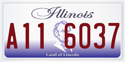 IL license plate A116037