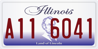 IL license plate A116041
