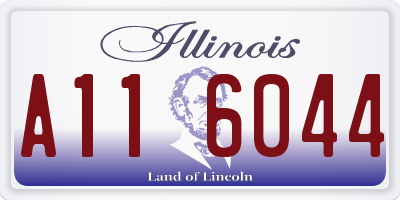 IL license plate A116044
