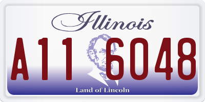 IL license plate A116048