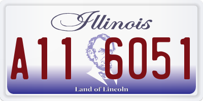 IL license plate A116051