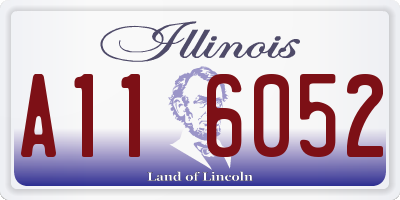 IL license plate A116052