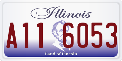 IL license plate A116053