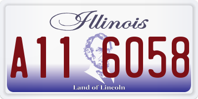 IL license plate A116058