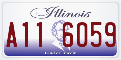 IL license plate A116059