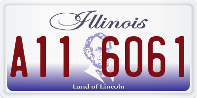 IL license plate A116061