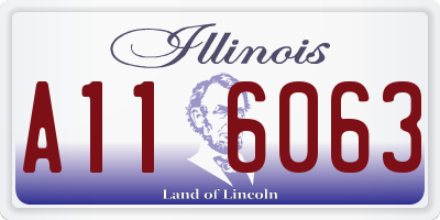 IL license plate A116063