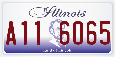 IL license plate A116065