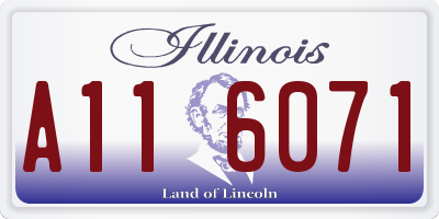 IL license plate A116071