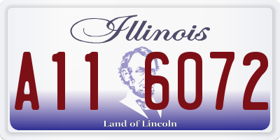 IL license plate A116072
