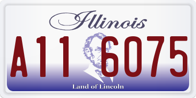IL license plate A116075