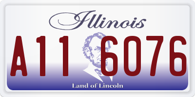 IL license plate A116076