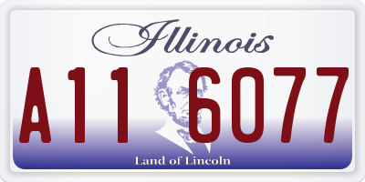 IL license plate A116077