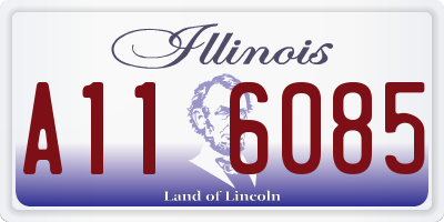 IL license plate A116085