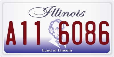 IL license plate A116086
