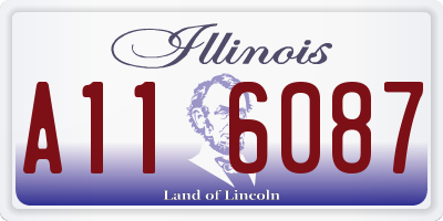 IL license plate A116087