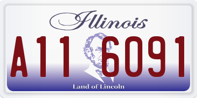 IL license plate A116091