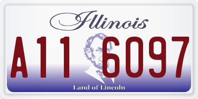 IL license plate A116097
