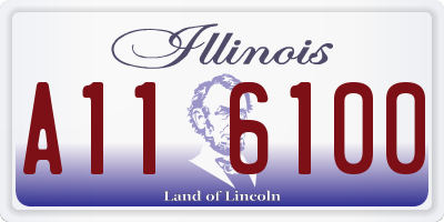 IL license plate A116100