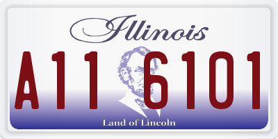 IL license plate A116101