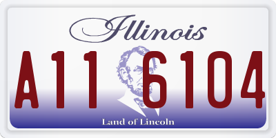 IL license plate A116104