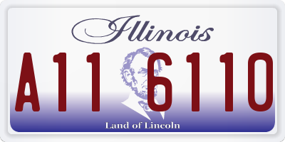 IL license plate A116110