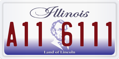 IL license plate A116111
