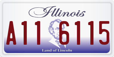 IL license plate A116115